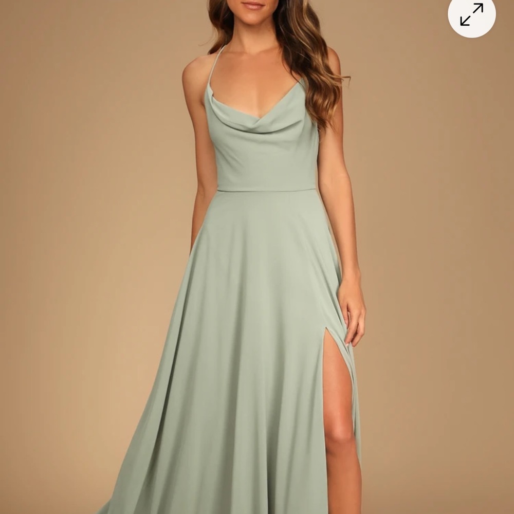 Elegant Lulus Women's Dress in Sage Green